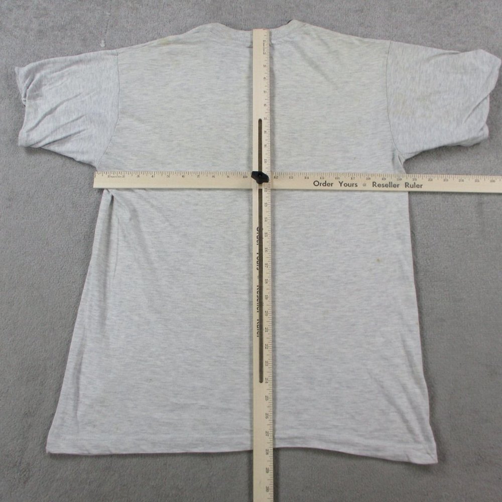 VINTAGE XXL Athletic Department T Shirt Adult Medium Ivory Red Barcelona Layered - Picture 10 of 13